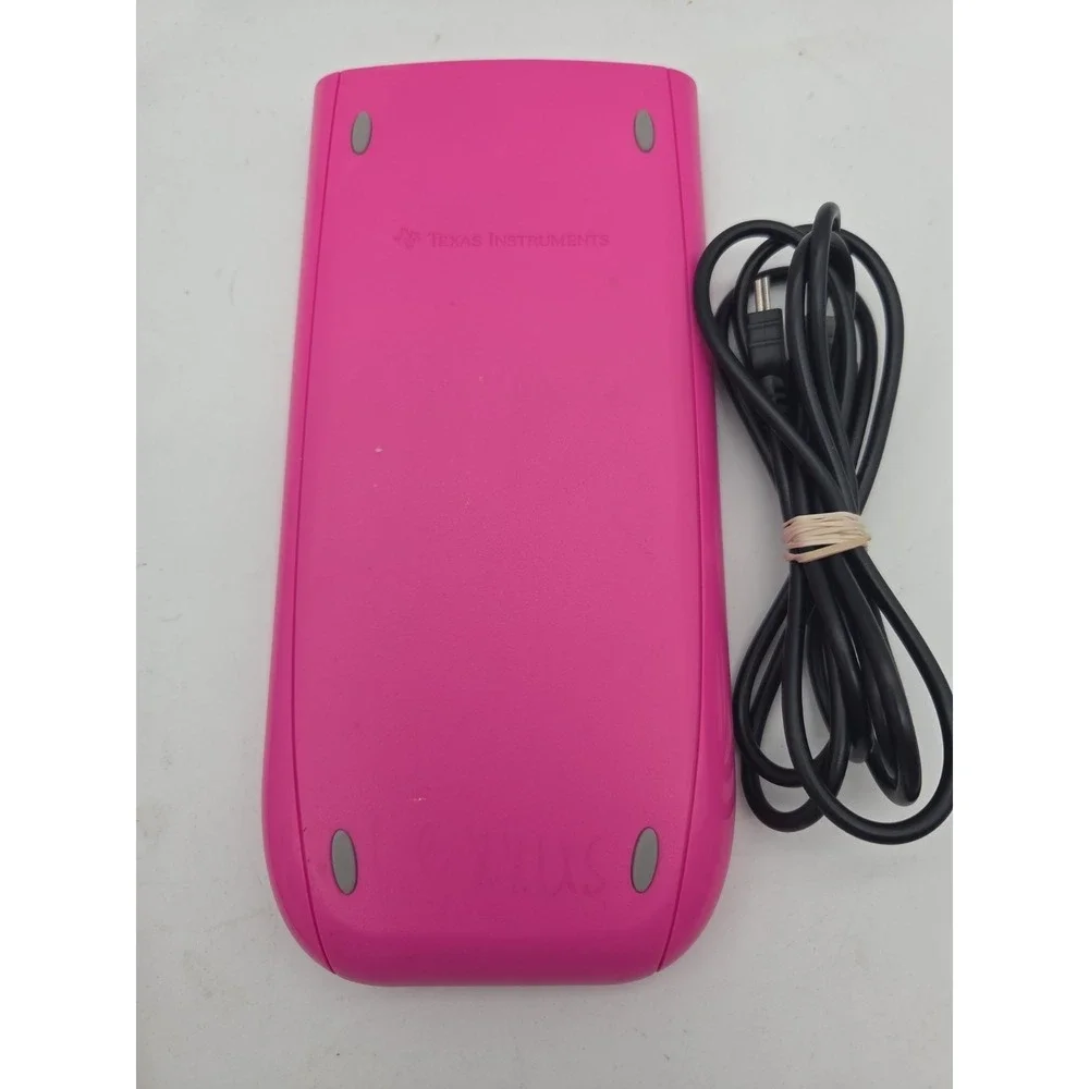 TI-84 Plus C Silver Edition Pink Calculator Tested With cover and Cord - WORKS